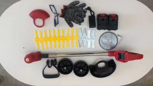 Cordless Grass Trimmer Lithium Battery Electric Lawn Mower Comes with Training Wheels and 9 Blades