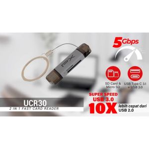 Card Reader USB 3.0 Type C Micro SD High Speed OTG 2 in 1 PX UCR30