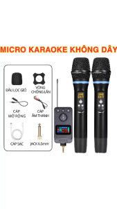 Micro Hát Karaoke Không Dây Chuyên Nghiệp M502 - Độ Nhạy Cao Bắt Tiếng Tốt Pin Trâu Dùng Được Nhiều Loa Công Nghệ Echo Pro Màn Hình LCD Phạm Vi Hoạt Động Rộng
