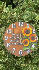 Round Wall Clock Christian Quote Decorative Clock for Living Room Home Decor