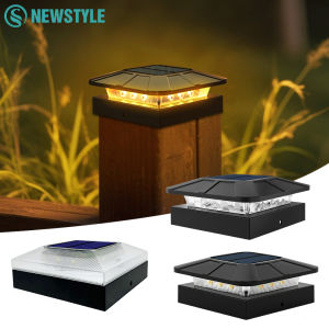 NEWSTYLE | Solar Fench Post Cap Lights 3 Modes Lighting Deck Fence Post Lights Fit 4x4 Wood Vinyl Posts For Patio Porch Decorate