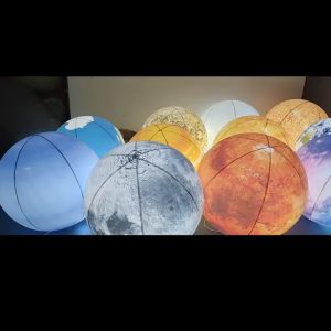 40cm Bola Renang Pantai Bulan Apung 16 Warna LED Bola Penghias Kolam Renang LED Ball Waterproof Dengan Remote Control