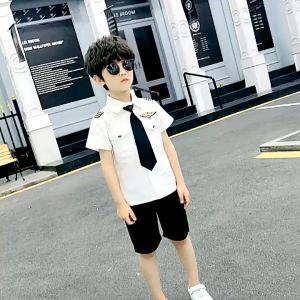 Pilot Costume for Kids Cosplay Costumes Uniform Halloween Career Costume for Kids Girl