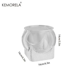 1PCS round High-Transparency Goldfish Tank Shatterproof Scratch-Resistant Small Desktop Hydroponic Fish Bowl for Office And Home