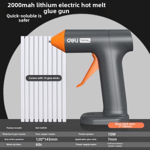 deli | Wireless Portable Mini Hot Glue Gun 7mm Glue Sticks