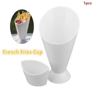 Fries Shelf Holder Assorted Sauce Dip Snack Cone Stand Plastic Dip Cup Two Cup-mouth Tableware Tray Container Kitchen Tool.