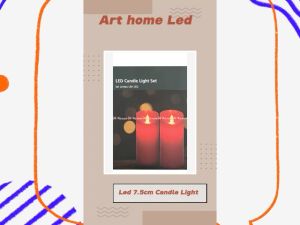 Arthome 2pcs Led Candle Light Set Red Set Lampu Lilin Warna Merah Pakai Baterai Batrai Candlelight Art Home
