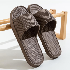 Anti-Slip EVA Mens Slippers Vertical Strip Soft Bottom Bathroom Home Massage Slippers Casual Summer New Arrival