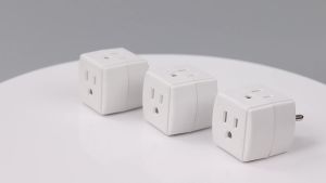 EXTRASTAR 3 Outlet Wall Adapter Cube Tap 3 Prong Multiple Plug Outlet 90 Degree Power Adapter Outlet Extender 3 Way Plug Adapter for Home Office Travel - ETL Listed (3 Pack)