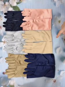 găng Tay nữ chống nắnggăng Tay lái xe hở 2 ngón dễ dàng thao tác điện thȯại và đếm tiềngăng Tay vải thun lạnh