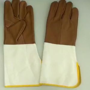 Tig Mig Leather Welding Gloves Welders Safety Working Gloves Heat Resistant Long Gloves