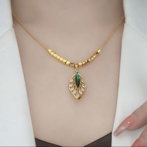 Leaf Metal Necklace Korean Fashion Elegant Simple Neck Lace Accessories Jewelry for Women’s