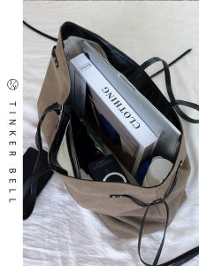 Korean Style Large Capacity Canvas Tote Bag Womens 2025 New Fashion Commuter Bag Single Shoulder Handheld Commuter Bag