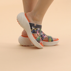 UIN Sitges Ⅲ Womens Summer Chunky Platform Slide Wedges Sandal Comfortable Art Travel Shoes