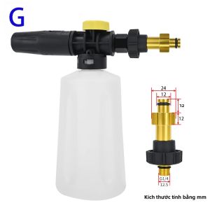 BEAR FORCE | Máy Tạo Bọt Tuyết Áp Lực 750ML Súng Phun Bọt Tương Thích Với AR Nilfisk Karcher Lavor STIHL Huter Interskol Elitech Bosh