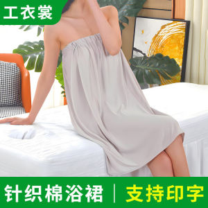 Đồ Tắm Chữ V in Họa Tiết Cho Nữ Quần Áo Tắm Bằng Vải Cotton Dệt Kim Đồ Tắm Spa Đồ Mặc Khi Đi Sauna Quần Áo Mặc Khi Đi Sauna