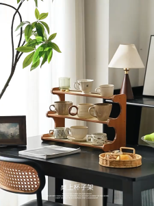 Japanese Style Storage Rack Multi-layer Storage Stepped Cup Holder Desktop Display Rack