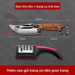 TINGLING | Dao Cắt Thịt Tay Cầm Mông Cổ Dùng cho Nhà và Ngoài Trời