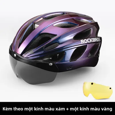RockBros | Mũ Bảo Hiểm Đạp Xe Có Kính Một Mảnh Đường Phố Núi Dành Cho Nam Nữ