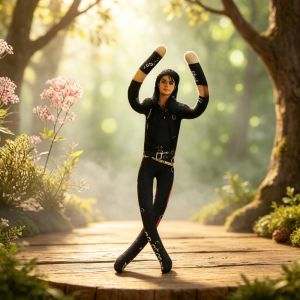 Bandai | Michael Jackson Cosplay Prop Doll Plush Figure Abstract Joint Mobility Dolls Soft Stuffed Room Decoration Props Collection Gift