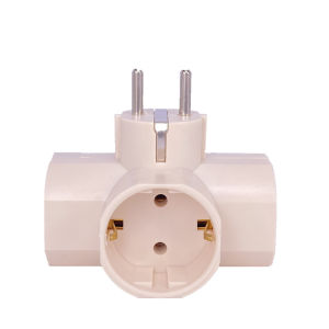 Bolantedz European Type Conversion Plug 1 TO 3 Way EU Standard Power Adapter Socket 16A Travel Plugs AC 250V