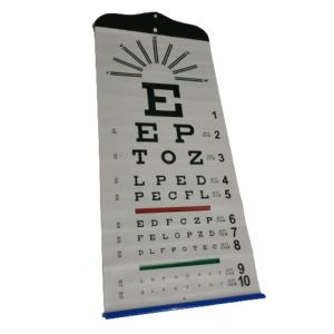 Snellen Chart Abjad Tes Visus Jauh Bahan Benner Polyester Bisa Di gantung