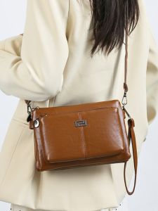 Fashionable Multi-compartment Womens Shoulder Bag Handbag Crossbody Phone Wallet Handheld Bag 2024 New Style PU Leather