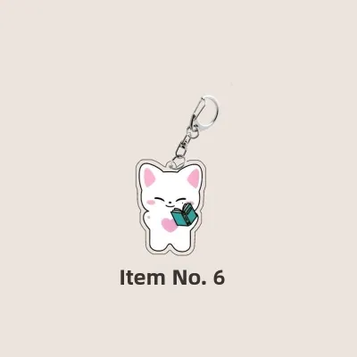SUNOO | ENHYPEN Keychain Creative Gift Square Acrylic Material Simple Modern Style Length 4cm Festive Supplies Jin Seung Yeop