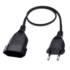 European Male to Female Power Extension Cord EU 2 Prong VDE Certificated Copper Cable For PC Computer PDU UPS 0.5m/1m/2m/3m/4m/5m