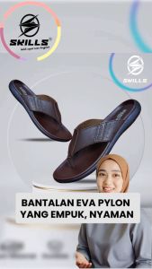 LEXSNOE SHOES - Skills Barqun Osaka Brown | Sandal Casual | Sendal Jepit | Sandal Kulit