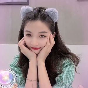 Bando Telinga Kucing Bulu Fashion Wanita Remaja Anak Kuping Cosplay Aksesoris Rambut JOFIK135