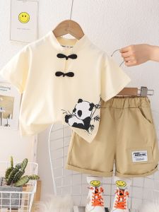 Bộ Đồ Hanfu Mùa Hè Cho Bé Trai Tay Ngắn Thời Trang Trẻ Em Phong Cách Mới 2025 Bộ Đồ Hanfu Truyền Thống Trung Quốc Cho Trẻ Em