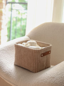 Nordic Luxury Desktop Organizer Box Fabric Velvet Snacks Miscellaneous Items Hall Sorting Basket High End Cross Border New Arrival