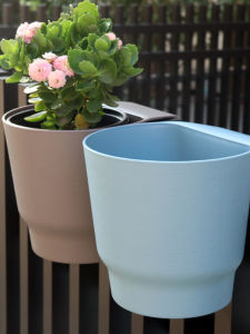 Plastic Semicircle Thickened Hanging Basket Chlorophytum Comosum Flower Pot Hanging Flower Pot Large Green Radish Green Plant Lead an Ox Hanging Flower Pot