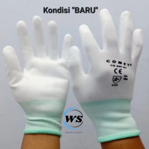 Comet Sarung Tangan Palmfit CG805WT Putih Karet Material Nylon Elastisitas Baik untuk Industri Otomotif & Elektronik Baru Original