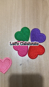 4cm Heart Shape Embroidery clothes patch stickers Iron patches clothes patches DIY Hole Repair clothing accessories