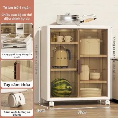 Tủ Lưu Trữ Bếp Chống Bụi Đa Năng Kệ Lò Vi sóng