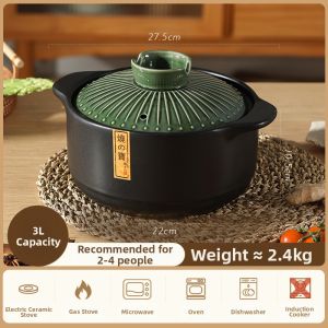 CAROTE | Gas Stove Compatible High-Temperature Resistant Non-Crack Ceramic Pot
