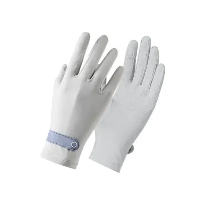 Thin Ice Silk Sun Protection Gloves for Women Men Outdoor Sports Fishing UV Protection Anti-Slip Breathable Lightweight