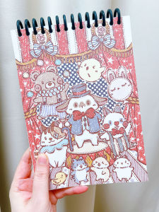 Bucci Family Crazy Circus Tab Book with Tape Storage Loose Leaf Notebook Pet Film Storage Cultural Goods Stationery Supplies