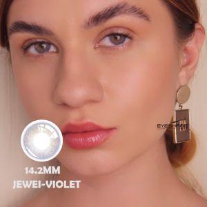 【COD】JEWEL Seri 1Pasang Warna Lensa Kontak Softlens Korea Aesthetic Diameter 14.2mm Normal Brown/Violet /Green Free Lenscase
