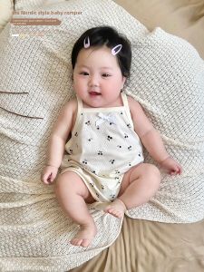 Cotton Sleeveless Summer Bodysuit for Newborns 0-2 Years