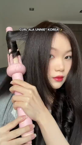 NVMEE Libra Styler Catokan Keriting Otomatis Desain Ergonomis dengan Layar LCD & Aksen Warna Pink/Putih