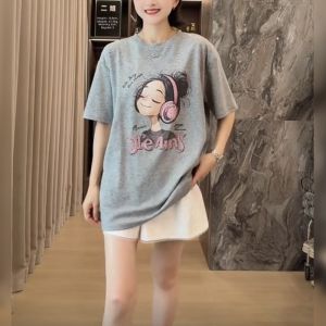 BINKAFENNY | Elegant Lace Back Hollow Out Short Sleeve T-Shirt Womens Loose Summer Plus Size Beautiful Top Korean Style Commute Fashion