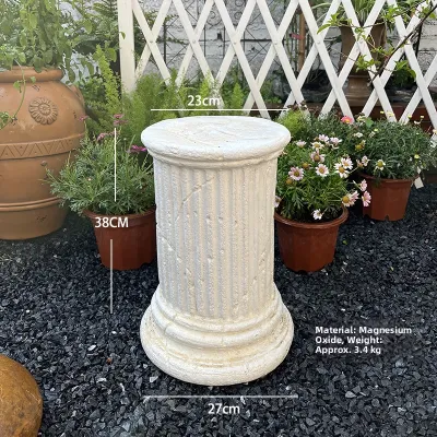 Vintage Antique Circular Roman Column Decorative Plant Stand