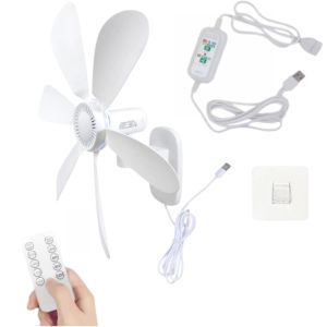 XIAOTREE Wall Mount Fan with Remote and Timer Small 5V USB Fan with Powerful 4 Speeds Quiet Corner Fans for Bedroom Kitchens