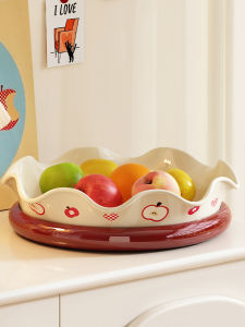 Elegant Double Layered Simple Design Fruit Tray for Living Room Coffee Table Home Use High End Storage Snack Plate PET+PP Material