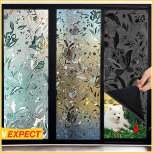 Privacy Window Film Sticker 3d Decorative Rainbow Glass Door Film Static Cling Window Glass Sticker Door Window Covering Removable Window Sticker