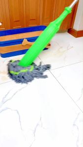 RAINBEAU ไม้ถูพื้น ไม้ม็อบถูพื้น ผ้าไมโครไฟเบอร์ แบบบิดน้ำในตัว สะดวกไม่เลอะมือ ซึมซับน้ำได้ดี 360 องศา