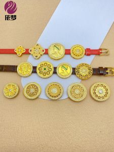 สร้อยข้อมือดอกทานตะวัน DIY ชิ้นส่วนเครื่องประดับ ชิ้นส่วนแยกแยะ ชิ้นส่วนอื่น ๆ ของเครื่องประดับแฟชั่น โลหะผสม ทองแดง ทองคำ